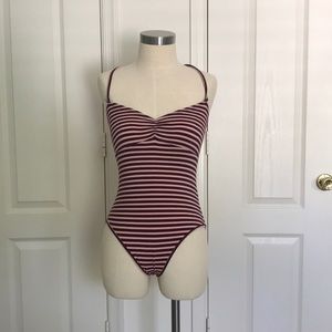 Pink Striped Bodysuit